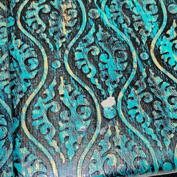 Vintage Photo Album Vertical Rectangular Plastic Pockets Dark Teal Blue *read* - Picture 8 of 8